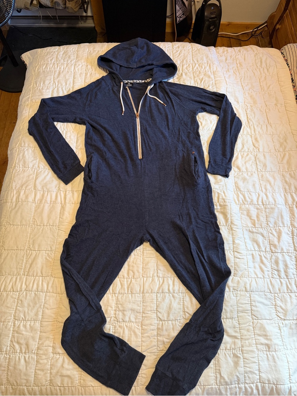 Navy Hooded Onesie